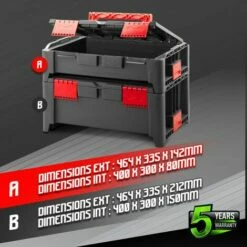 CONSTRUCTOR Lot De 2 Coffrets Empilables BEPS1 + BEPS2 - Const -Homelite Soldes Boutique 13804795 3