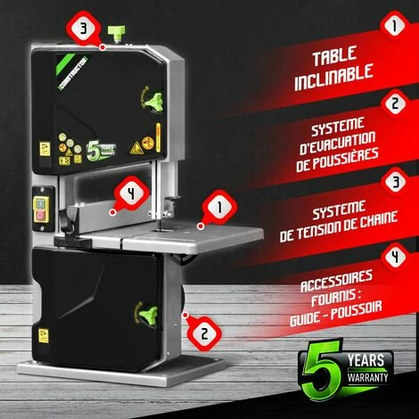 Scie à Ruban 250W Avec Guide Latéral - Constructor 2 Scie à Ruban 250W Avec Guide Latéral - Constructor - Image 2