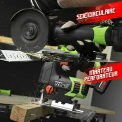 Kit 6 Machines Sans Fil 20V + 3 Batteries 4Ah Et Chargeur - Constructor -Homelite Soldes Boutique 16628328 5