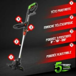 Coupe Bordures 20V MAX Sans Batterie - Manche Téléscopique - Constructor -Homelite Soldes Boutique 20153185 3
