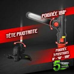 Coupe Bordures 20V MAX Sans Batterie - Manche Téléscopique - Constructor -Homelite Soldes Boutique 20153185 4