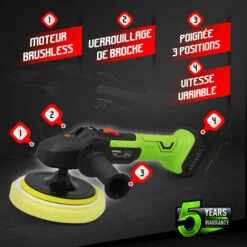 CONSTRUCTOR Polisseuse Sans Fil 20V Livrée Sans Batterie 7 CONSTRUCTOR Polisseuse Sans Fil 20V Livrée Sans Batterie -Homelite Soldes Boutique 20153186 3