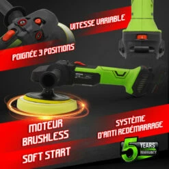 CONSTRUCTOR Polisseuse Sans Fil 20V Livrée Sans Batterie 8 CONSTRUCTOR Polisseuse Sans Fil 20V Livrée Sans Batterie -Homelite Soldes Boutique 20153186 4