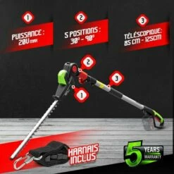 Taille Haies Sur Perche 20V Max Sans Batterie - Lame 51cm - Constructor -Homelite Soldes Boutique 26609290 3