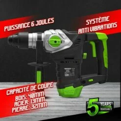 Marteau Perforateur 1500W - 6 Joules - Vitesse Variable - Avec Coffret Constructor -Homelite Soldes Boutique 32592914 3
