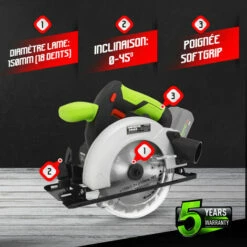 Scie Circulaire Max 20V + Batterie 4Ah + Chargeur - Lame 150mm 18 Dents - Constructor -Homelite Soldes Boutique 33559667 3