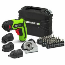Tournevis Rechargeable 4V Lithium + Accessoires - 4Nm - Coffret De Rangement - Constructor