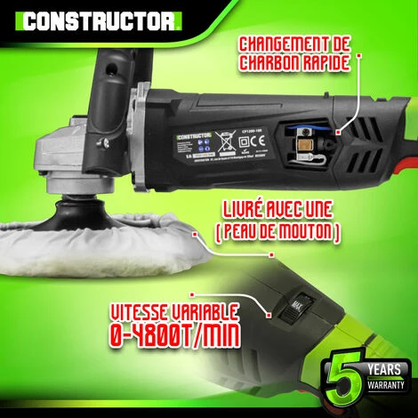 Polisseuse 1200W - 180mm - Constructor 3 Polisseuse 1200W - 180mm - Constructor - Image 3