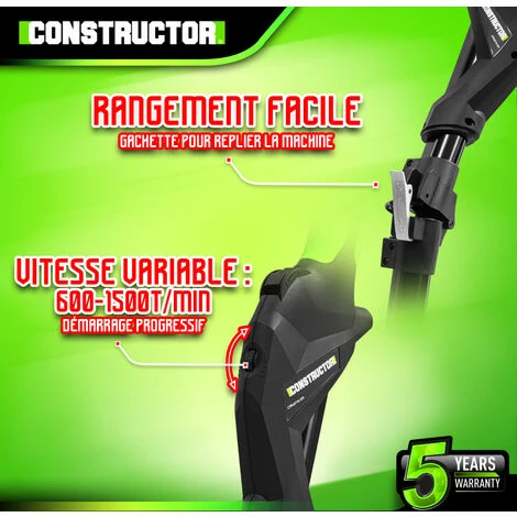 Ponceuse Murs Et Plafonds 710W - 225mm Avec Vitesse Variable Et 6 Abrasifs - Constructor 3 Ponceuse Murs Et Plafonds 710W - 225mm Avec Vitesse Variable Et 6 Abrasifs - Constructor - Image 3