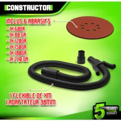 Ponceuse Murs Et Plafonds 710W - 225mm Avec Vitesse Variable Et 6 Abrasifs - Constructor 8 Ponceuse Murs Et Plafonds 710W - 225mm Avec Vitesse Variable Et 6 Abrasifs - Constructor -Homelite Soldes Boutique 46301063 4