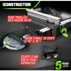 Table Scie Circulaire 2000W - 254mm - Livrée Avec 2 Lames (24 Et 40 Dents) - Constructor -Homelite Soldes Boutique 55886189 4