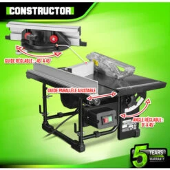 Scie Circulaire Sur Table 800W - Lame 200mm 24 Dents - Constructor -Homelite Soldes Boutique 70299358 3