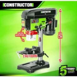 Perceuse à Colonne 350W Avec étau Et Laser - 13mm - 5 Vitesses - Constructor 7 Perceuse à Colonne 350W Avec étau Et Laser - 13mm - 5 Vitesses - Constructor -Homelite Soldes Boutique 70530246 3