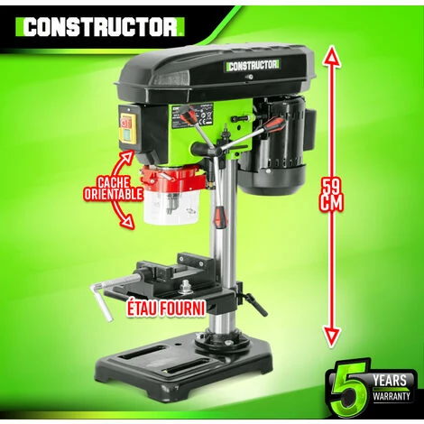 Perceuse à Colonne 350W Avec étau Et Laser - 13mm - 5 Vitesses - Constructor 3 Perceuse à Colonne 350W Avec étau Et Laser - 13mm - 5 Vitesses - Constructor - Image 3