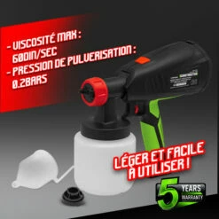 Pistolet Peinture Basse Pression 400W - 800ml - Constructor 8 Pistolet Peinture Basse Pression 400W - 800ml - Constructor -Homelite Soldes Boutique 71495384 4