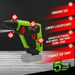 CONSTRUCTOR Marteau Perforateur Sans Fil 20V - Sans Batterie -Homelite Soldes Boutique 8441791 3