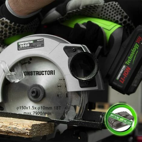 Scie Circulaire Sans Fil Max 20V Sans Batterie - Lame 150mm 18 Dents - Constructor 4 Scie Circulaire Sans Fil Max 20V Sans Batterie - Lame 150mm 18 Dents - Constructor - Image 4